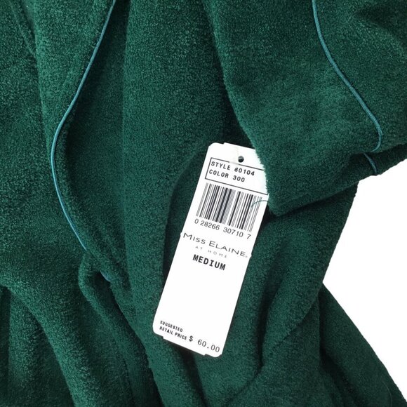 Miss Elaine NWT Robe Bathrobe Long M Pockets Embroidered House Coat Touch Inside - Picture 7 of 7